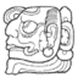 A black and white drawing of a face Description automatically generated